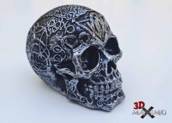 Calavera ornamentada con motivos celtas - Imagen 8