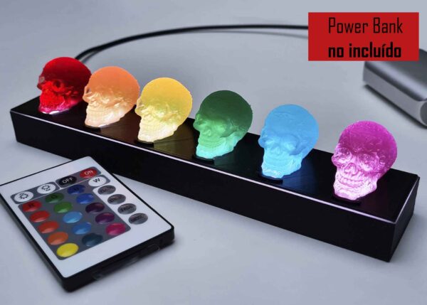 Lámpara LED Calaveras Celtas traslúcidas