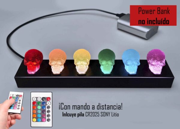 Lámpara LED Calaveras Celtas traslúcidas - Imagen 6