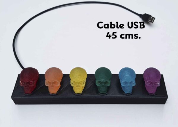 Lámpara LED Calaveras Celtas traslúcidas - Imagen 5