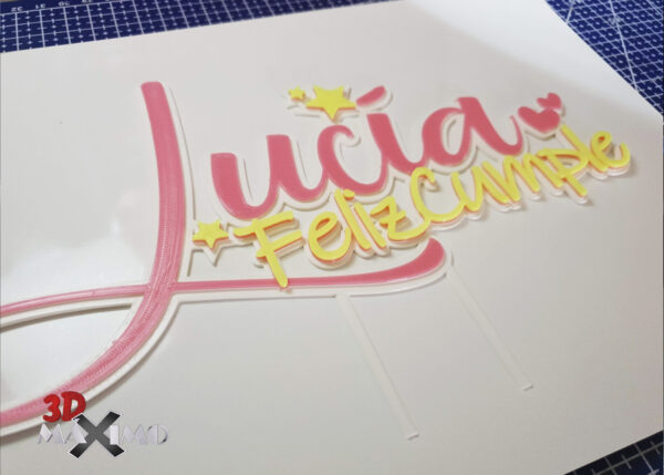 Letrero para tartas personalizado - Cake Topper - Imagen 6